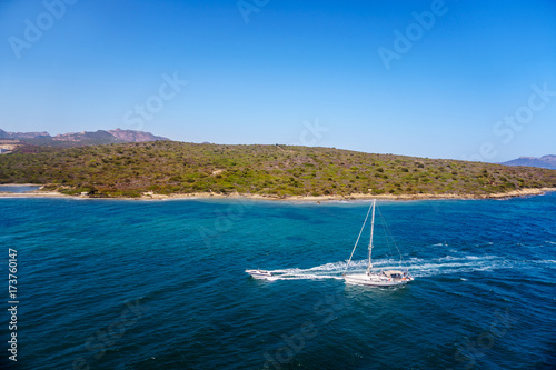 yacht near Sardinia island