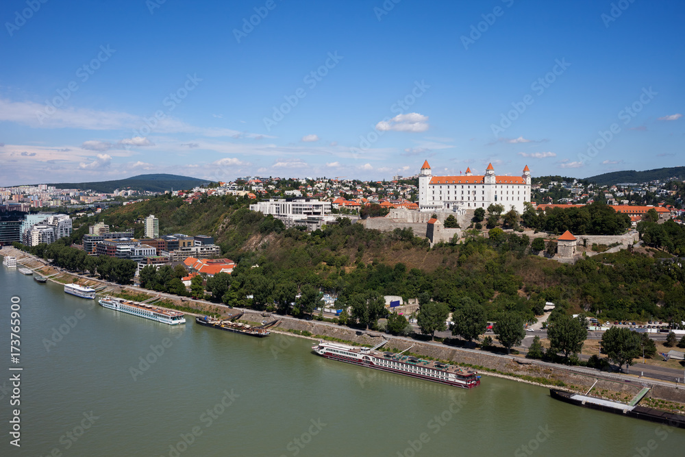 Bratislava City at Danube River in Slovakia