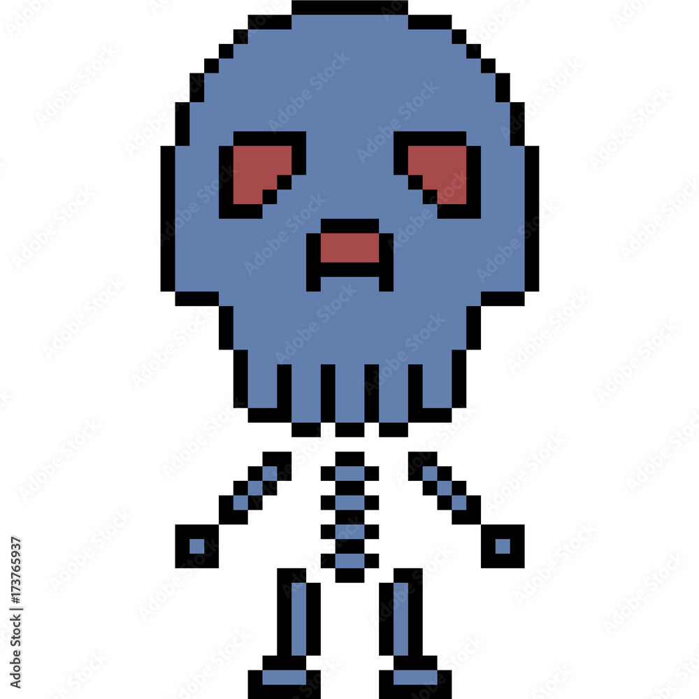 vector pixel art halloween skeleton vector pixel art halloween skeleton