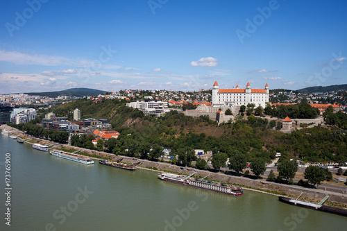 Bratislava City at Danube River in Slovakia