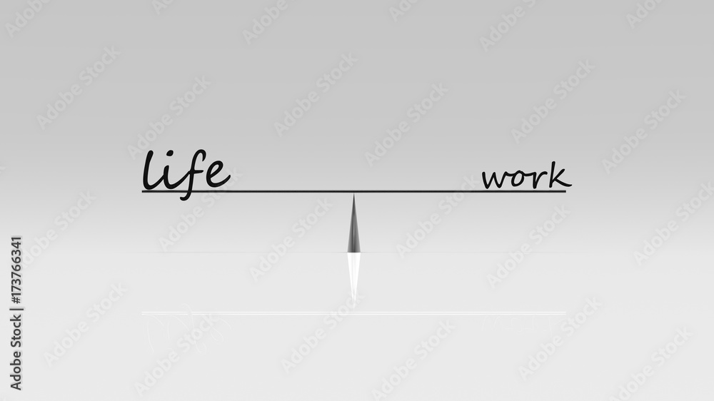 3d rendering of work life balance, business work life concept 3d rendering of work life balance, business work life concept