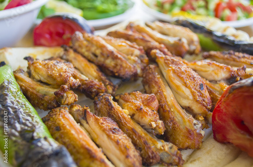 chicken wing shish kebab menu