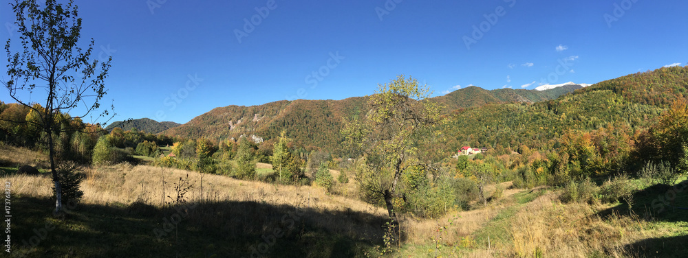 Panoramic autumn landscape Panoramic autumn landscape