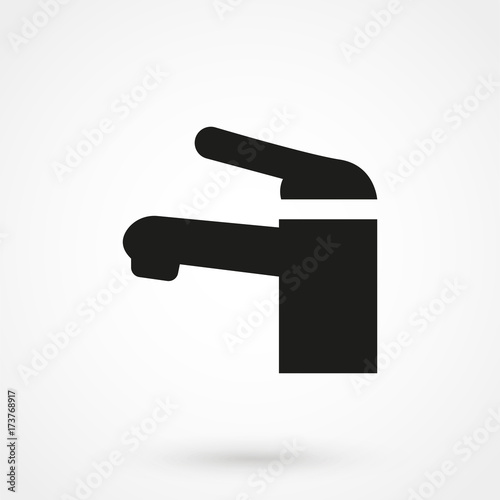 Modern Faucet vector icon.