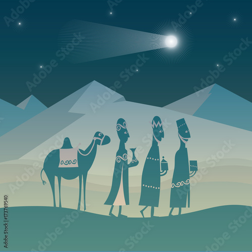Kings magi vector illustration