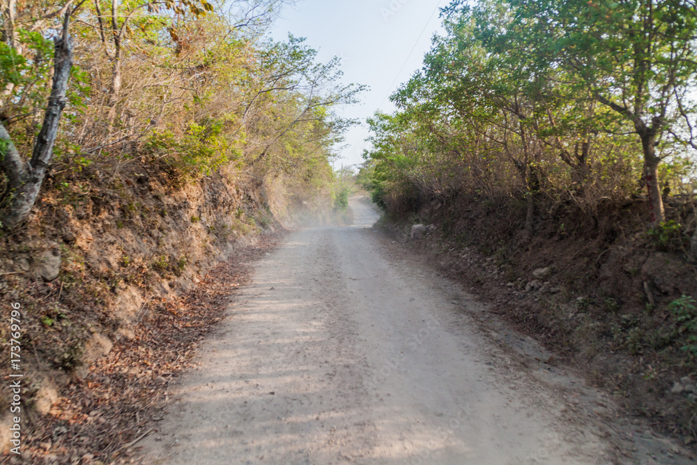Rural road in El Salvador