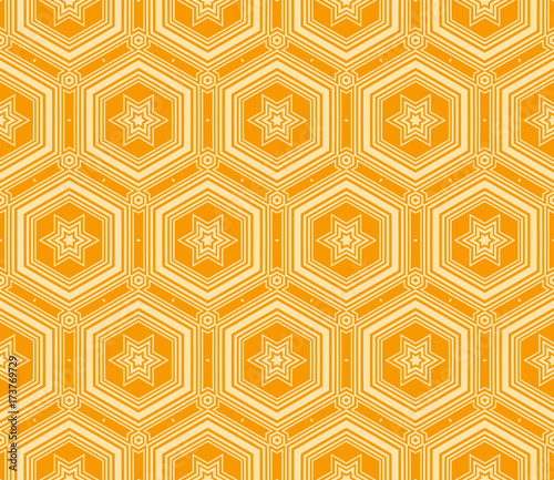 modern geometric ornament. seamless vector illustration. orange color