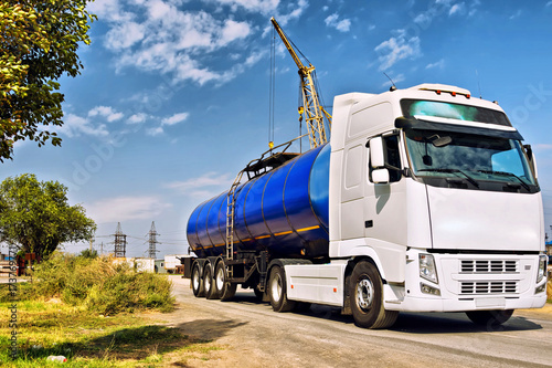 Wallpaper Mural truck with a tank for transportation of petroleum products Torontodigital.ca