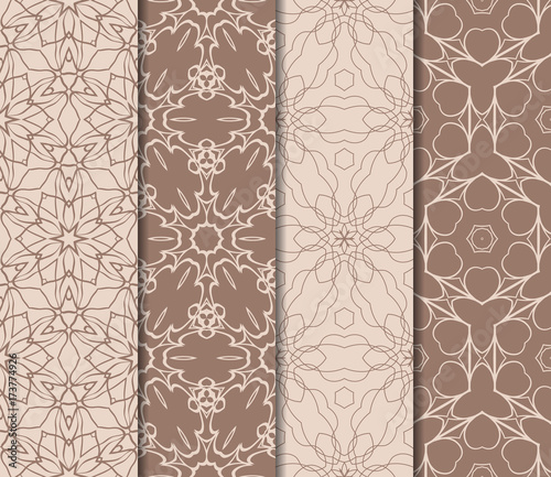 set of modern geometric pattern. Seamless vector illustration. for interior design, printing, wallpaper, fill pattern. skin tone color