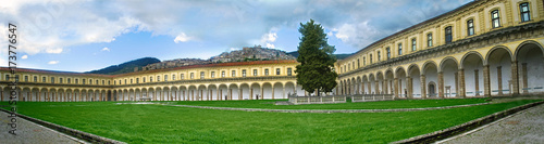 Panoramica inside of Certosa di San Lorenzo. Italy, Padula