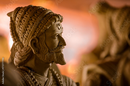 Indian King Shivaji Maharaj sculpture photo