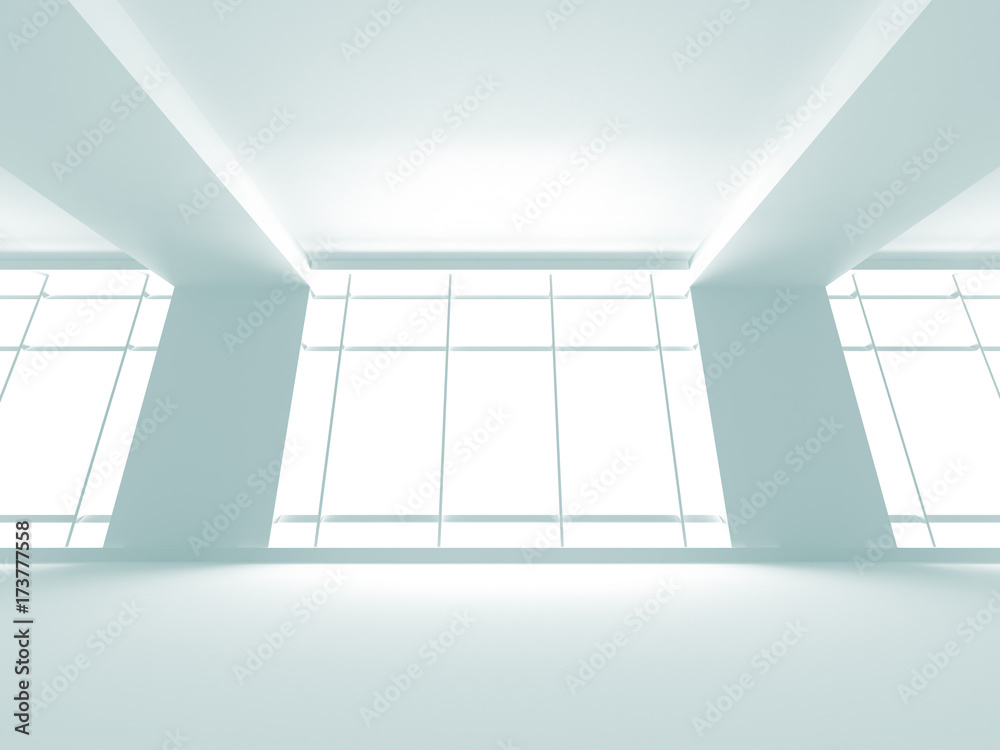 Fototapeta premium Futuristic White Architecture Design Background