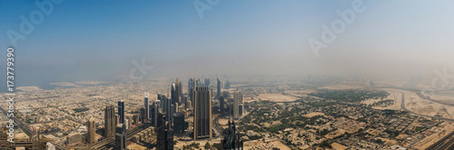 Panoramique de Dubaï, vue depuis la Burj Khalifa