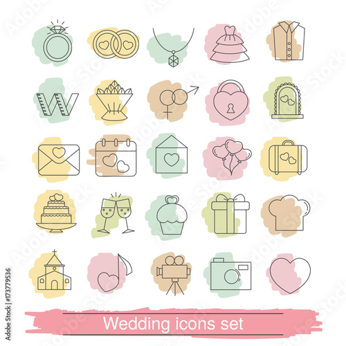 Outline web icon set