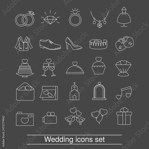 Outline web icon set