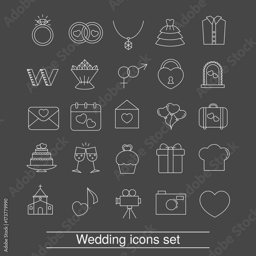 Outline web icon set