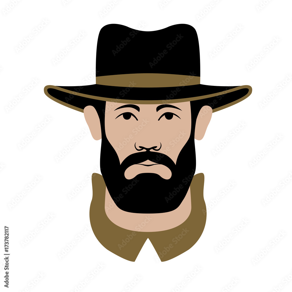 men head face hipster vector illustration black silhouette