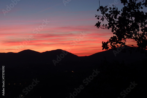 Coucher de soleil - montagne