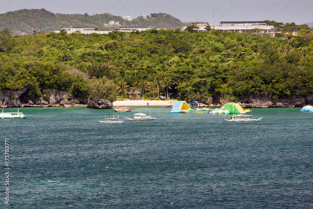 Obraz premium Just off the coast of Boracay in the Philippines