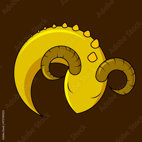 Cute dragon's icon, vector