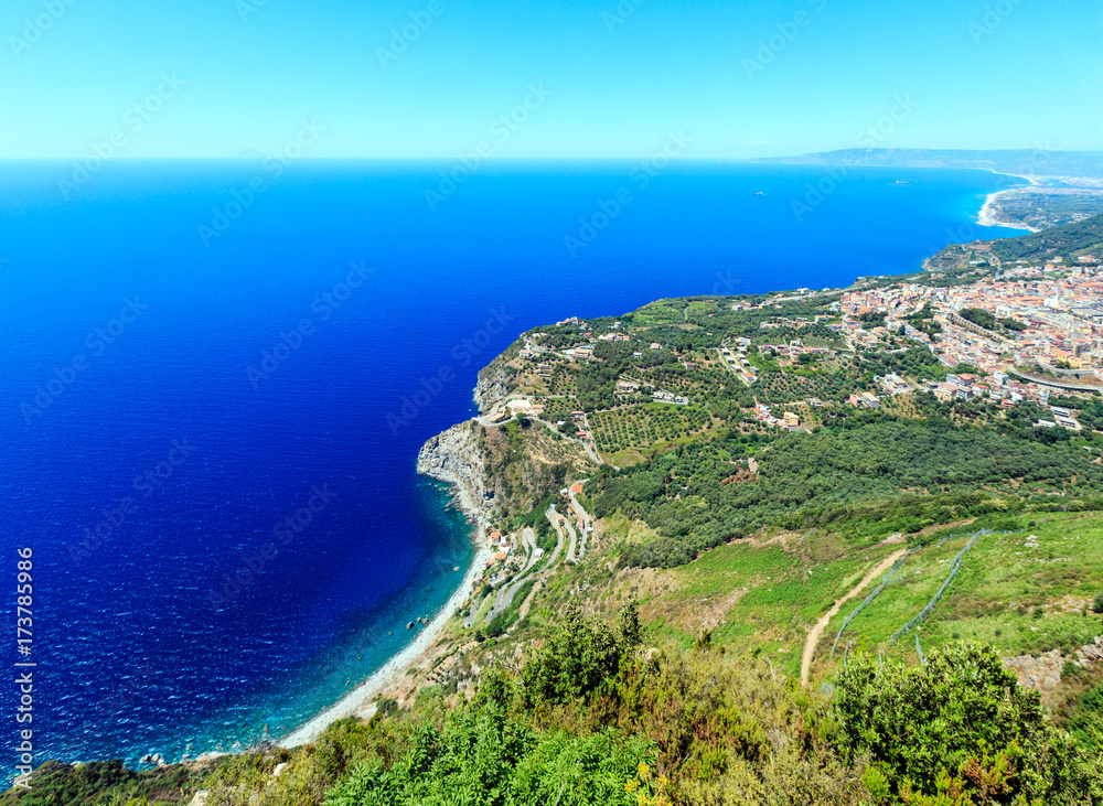 Sea coast view from Saint Elia mount top