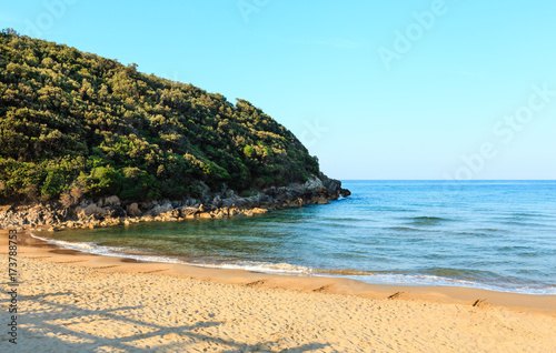 Morning sandy sea beach