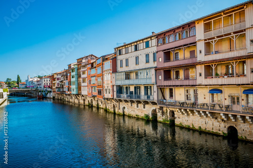 Konstfotografi Immeubles sur les bords de la rivière l'Agout à Castres