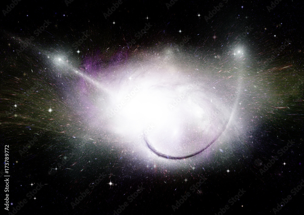 Obraz premium Stars, dust and gas nebula in a far galaxy