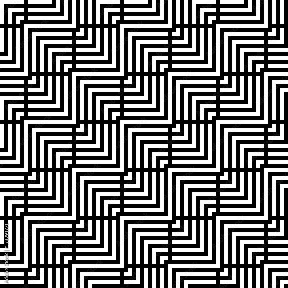 Vector seamless pattern. Modern stylish texture. Monochrome geometric pattern from breaking lines Vector seamless pattern. Modern stylish texture. Monochrome geometric pattern from breaking lines