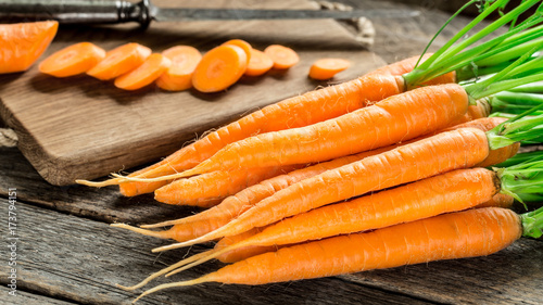 Vászonkép Fresh and sweet carrot