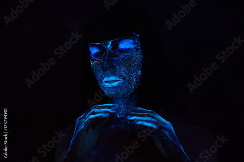 Fluorescent Woman Portrait photo