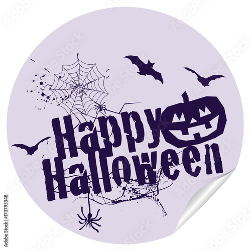 Happy Halloween - Button Etikett