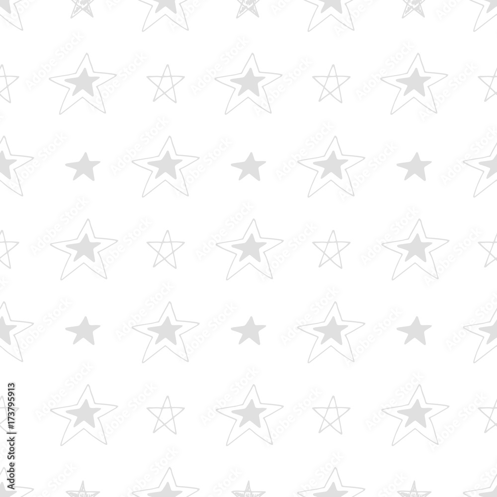 Cute hand drawn seamless pattern with stars. Vector illustration Cute hand drawn seamless pattern with stars. Vector illustration