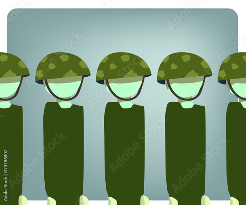 military stand still illustration