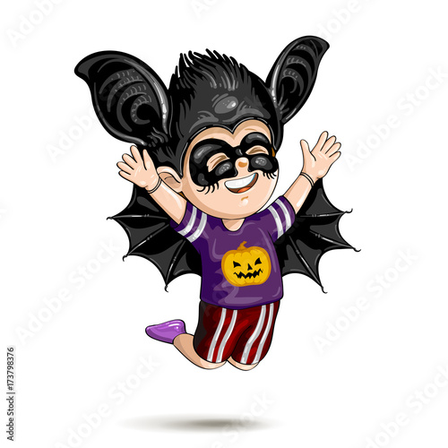 Boy in Halloween costume