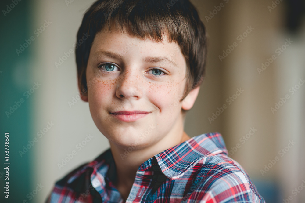 A boy with a smile