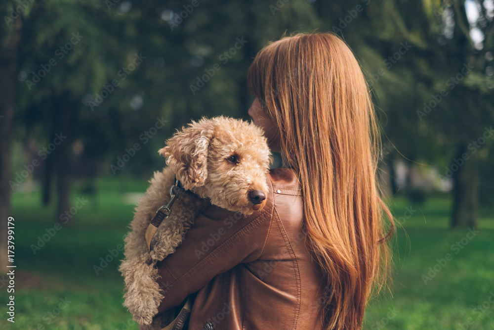 Anonymous Woman Holding Cute Puddle