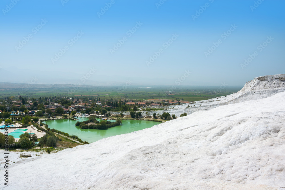 View of the Pamukkale, Turkey. Sights of Turkey