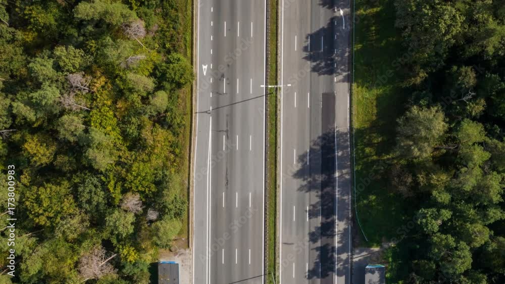Highway with traffic. Aerial hyperlapse timelapse. UHD, 4K Highway with traffic. Aerial hyperlapse timelapse. UHD, 4K