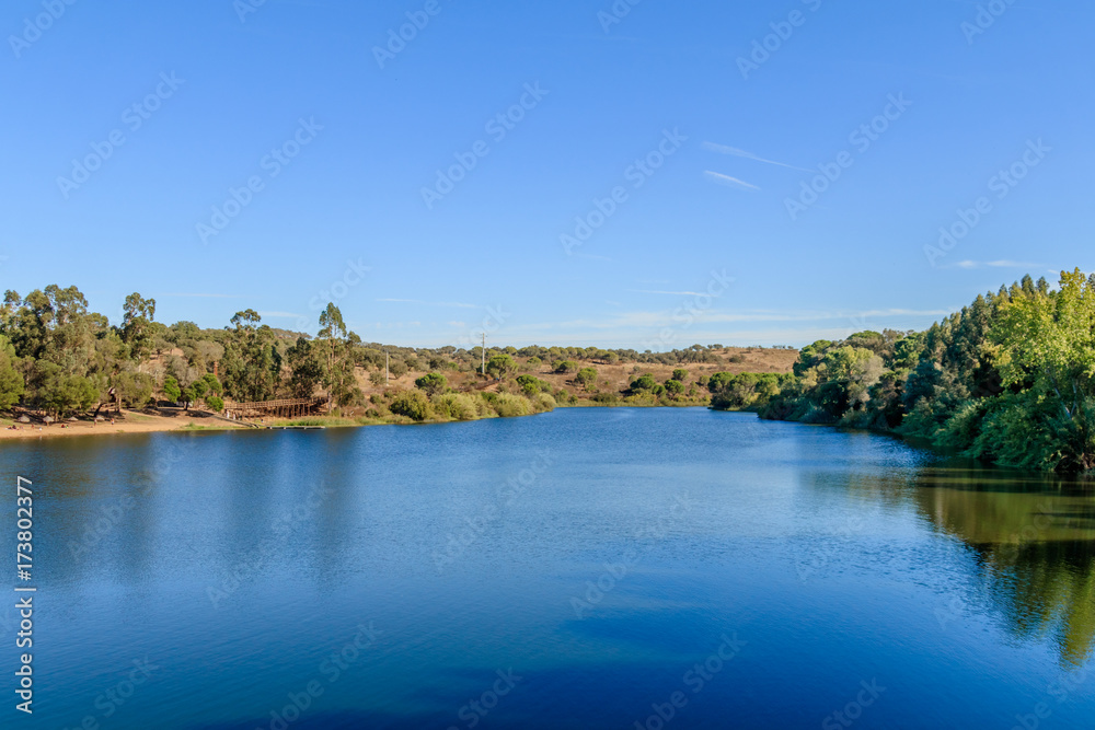 Vista do Parque Ecológico do Gameiro em Mora Portugal