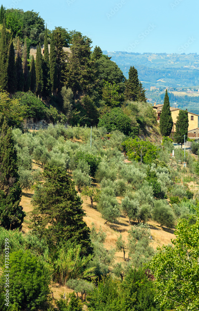 Fototapeta premium Tuscany countryside, San Gimignano, Italy