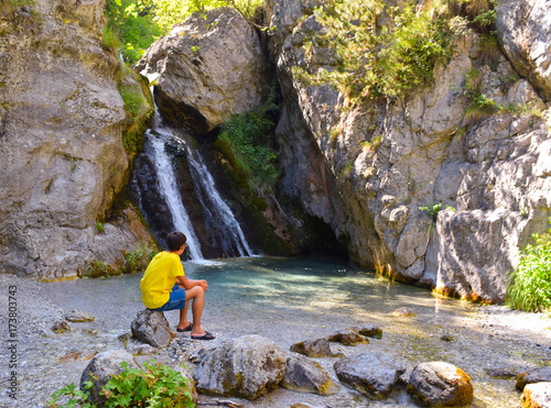 Waterfall in  Prionia. photo