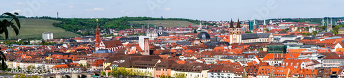 Panorama von Würzburg mit Dom