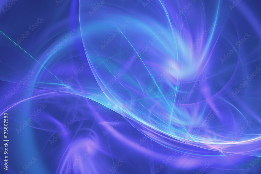 Abstract surreal background. Fantasy fractal design for posters, wallpapers. Computer generated, digital art. In blue and rose colors.