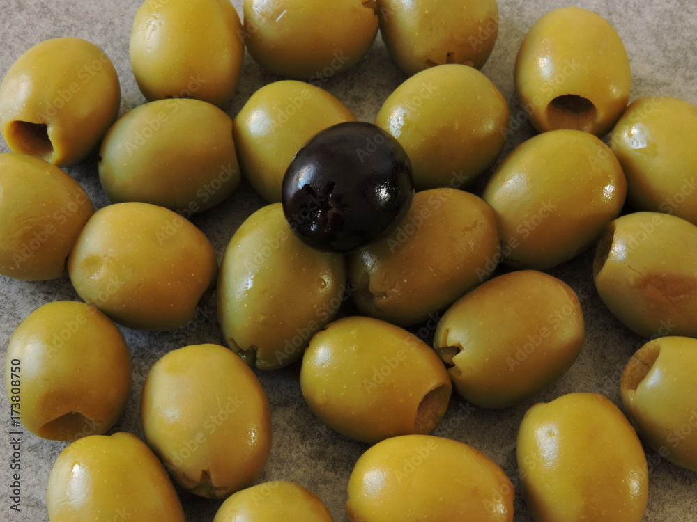 Black and green olives Black and green olives