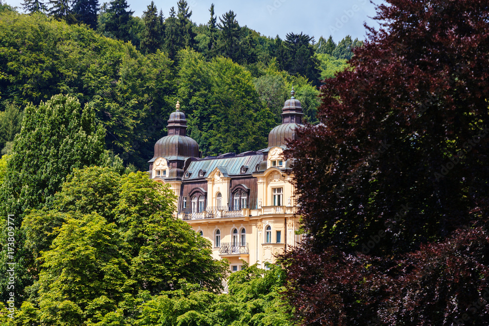 Romantic architecture of Bohemia. Marianske Lazne (Marienbad), Czech Republic