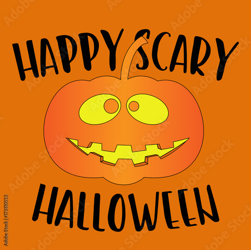 happy scary halloween greeting card