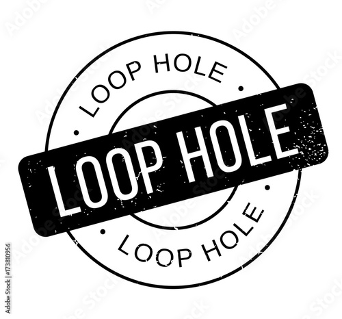 Loop Hole rubber stamp. Grunge design with dust scratches. Effects can be easily removed for a clean, crisp look. Color is easily changed.