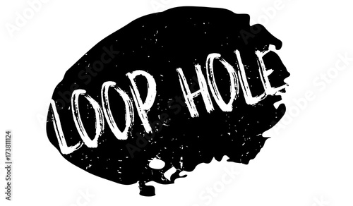 Loop Hole rubber stamp. Grunge design with dust scratches. Effects can be easily removed for a clean, crisp look. Color is easily changed.