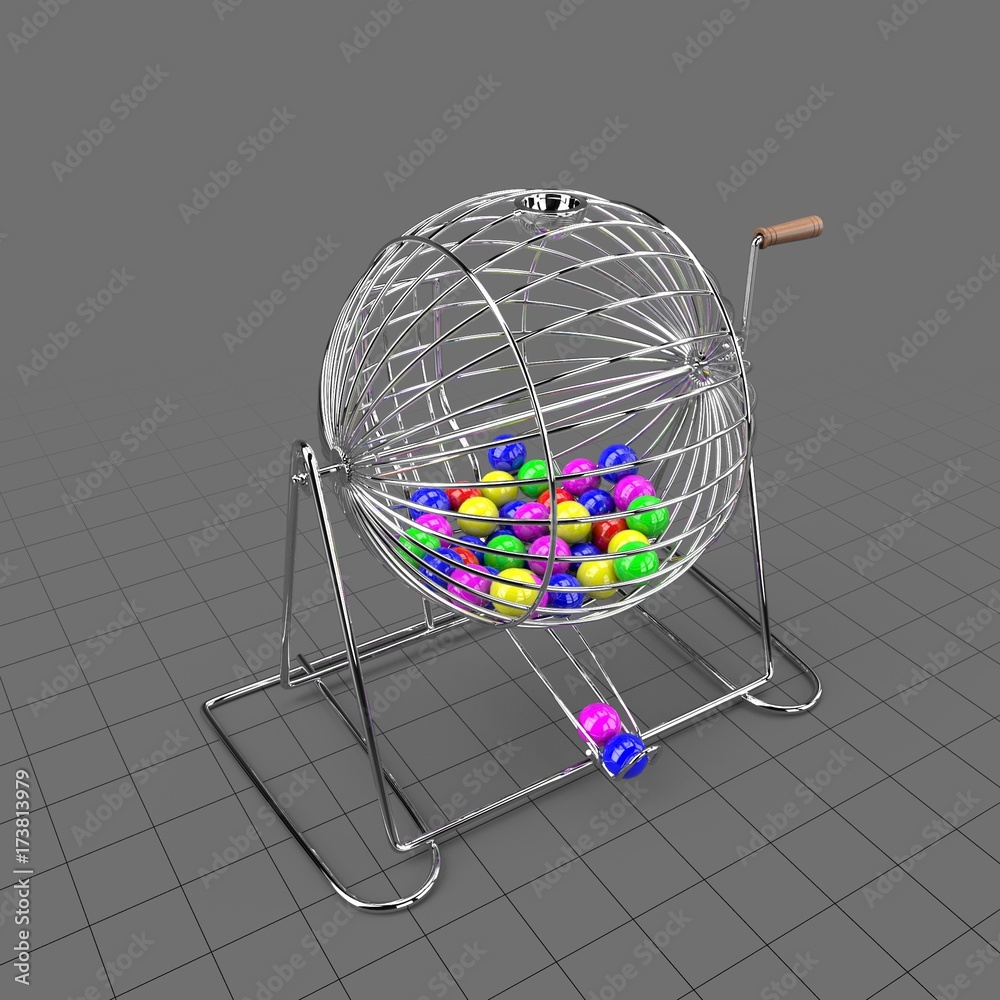 Round bingo cage Stock 3D アセット | Adobe Stock